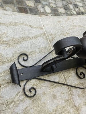 Antique Wrought Iron Lantern Wall Light-ZFY-1789285