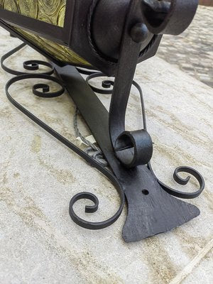 Antique Wrought Iron Lantern Wall Light-ZFY-1789285