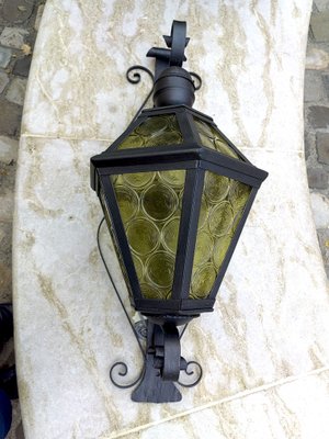 Antique Wrought Iron Lantern Wall Light-ZFY-1789285