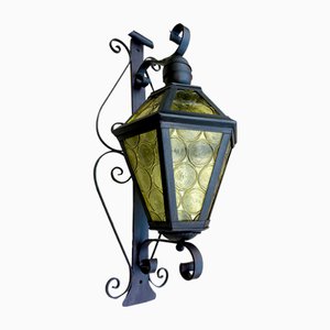 Antique Wrought Iron Lantern Wall Light-ZFY-1789285