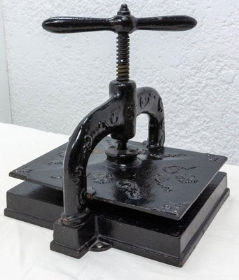 Antique Wrought Iron Workshop Book Press, France, 1850s-RIU-1361454