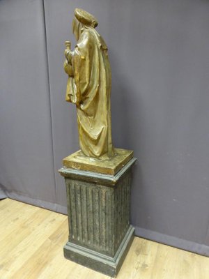 Antique XIX Saint Martha Statue-WSV-605282