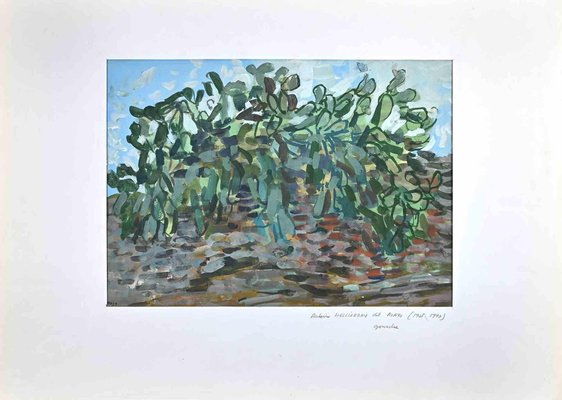 Antoine Mayo, Landscape, Gouache, 1950s-ZCI-1788886