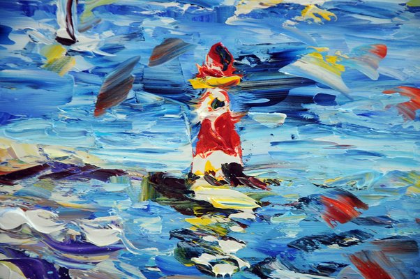 Antonino Puliafico, Scoglio et Faro, 2020, Oil on Canvas-ZHZ-1752881