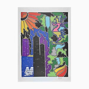 Antonio Cremonese, Abstract Urban Landscape, Lithograph-ZCI-2030072