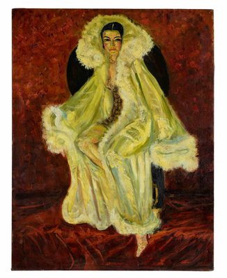 Antonio Feltrinelli, Female Portrait, Original Painting on Canvas, 1931-ZCI-1379502