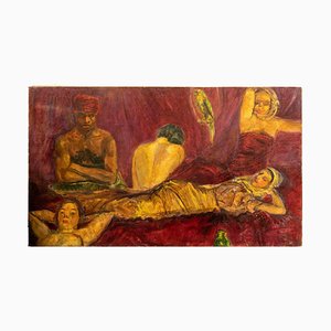 Antonio Feltrinelli, Odalisques, Oil Painting, 1930s-ZCI-1760540