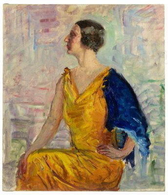 Antonio Feltrinelli, Portrait of Woman, Oil Painting, 1930s-ZCI-1422426