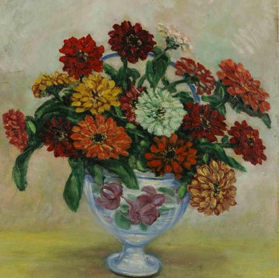 Antonio Feltrinelli, Vase of Flowers, Painting, 1930s-ZCI-1775693