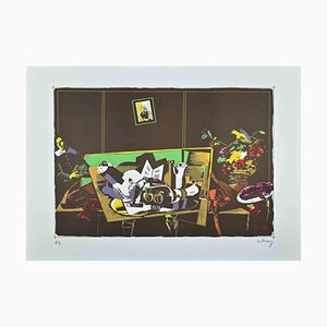 Antonio Fomez, Still Life, Original Lithograph, Mid 20th-Century-ZCI-1261072