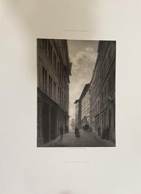 Antonio Fontanesi, From Street to Hotel De Ville, Lithograph, 19th Century-ZCI-795644