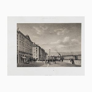 Antonio Fontanesi, Grand Quai, 19th Century, Original Lithograph-ZCI-783310