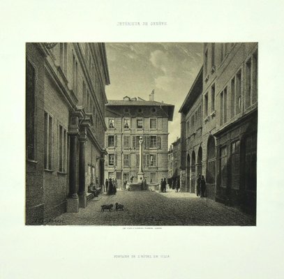 Antonio Fontanesi, Interieur de Genève, 1850s, Lithograph-ZCI-808842