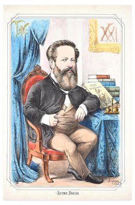 Antonio Ranieri - Lithograph by A. Maganaro - 1872 1872-ZCI-761067