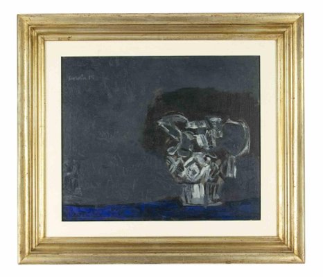 Antonio Scordia, Crystal Pitcher, Oil on Canvas, 1955, Framed-ZCI-1416558