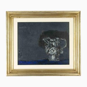 Antonio Scordia, Crystal Pitcher, Oil on Canvas, 1955, Framed-ZCI-1416558