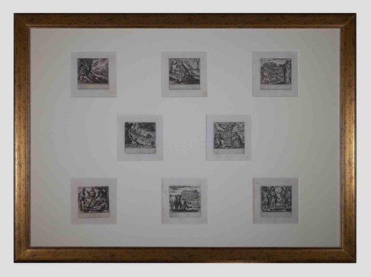 Antonio Tempesta, Testament Plates, Etching, 17th Century, Set of 8-ZCI-963521