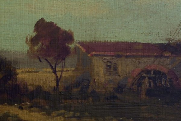 Antonio Tucci, Contryside Landscape, Italy, 1990s, Oil on Canvas, Framed-VHF-1298273