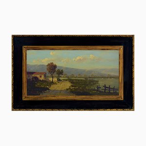 Antonio Tucci, Contryside Landscape, Italy, 1990s, Oil on Canvas, Framed-VHF-1298270