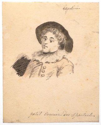 Antonio Visentini - Boy with Mask - Pencil and Watercolor - 18th Century-ZCI-839418