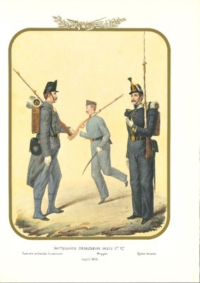 Antonio Zezon, Fourth Royal Guard Shooters Battalion, Original Lithograph, 1856-ZCI-926204