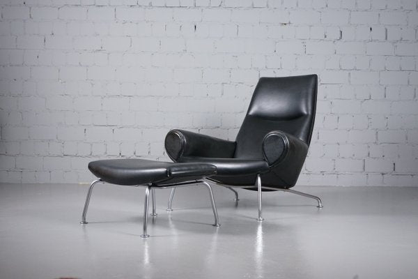 Ap47 Easy Chair with Ottoman by Hans Wegner for A.P. Stolen-XNJ-1094017