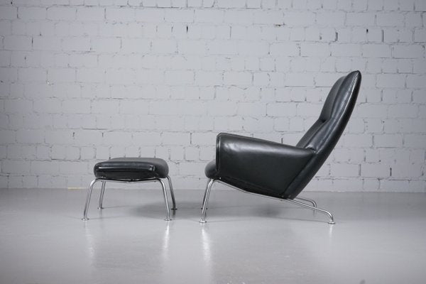 Ap47 Easy Chair with Ottoman by Hans Wegner for A.P. Stolen-XNJ-1094017