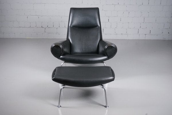 Ap47 Easy Chair with Ottoman by Hans Wegner for A.P. Stolen-XNJ-1094017