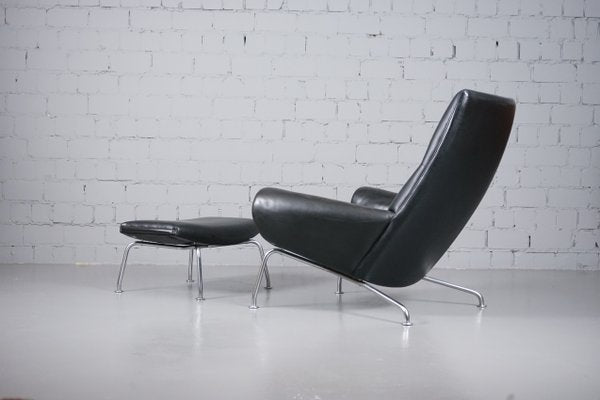 Ap47 Easy Chair with Ottoman by Hans Wegner for A.P. Stolen-XNJ-1094017