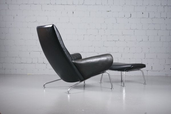 Ap47 Easy Chair with Ottoman by Hans Wegner for A.P. Stolen-XNJ-1094017