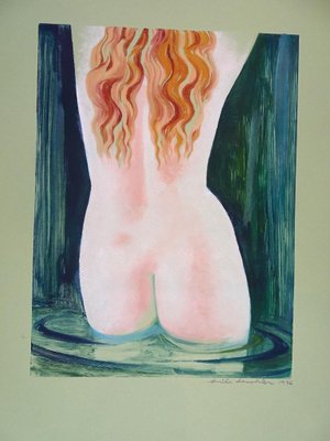 Aphrodite Anadyomene - 1970s - Emile Deschler - Watercolor - Contemporary-ZCI-755065