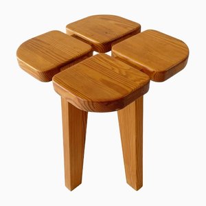 Apila Pine Stool attributed to Lisa Johansson-Pape, 1970s-SFW-1430909