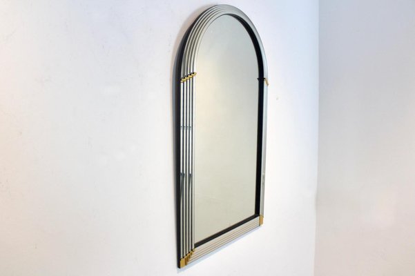 Arch Layered Mirror with Brass Accents by Deknudt Belgium-MO-1795068