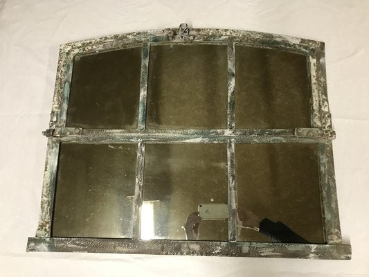 Arched Window Mirror in a Metal Frame-WQQ-1259378