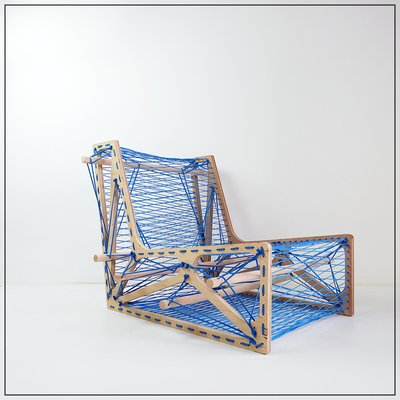 Architect's Work Lace-Up Lounge Chair-NYF-2019053