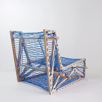 Architect's Work Lace-Up Lounge Chair-JG-1797059