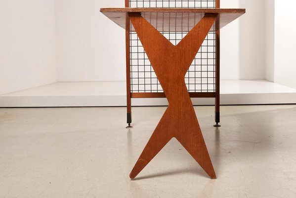 Architectural Desk with Bookshelf, Italy, 1960s-SFD-1056792