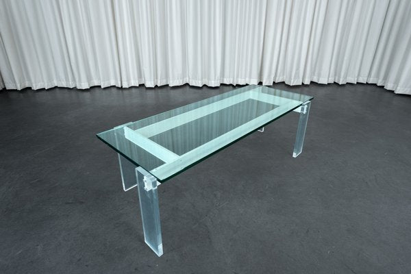 Architectural Glass and Acrylic Coffee Table, 1980s-PMQ-1786422