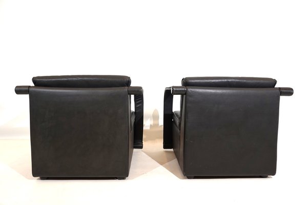 Arcona Armchairs in Leather by Otto Zapf, 1980s, Set of 2-HUW-1804197