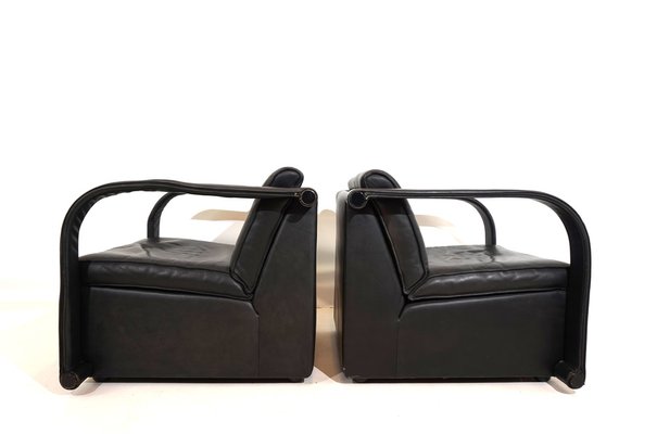 Arcona Armchairs in Leather by Otto Zapf, 1980s, Set of 2-HUW-1804197