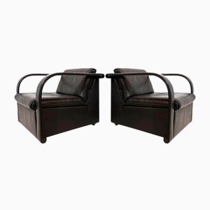 Arcona Armchairs in Leather by Otto Zapf, 1980s, Set of 2-HUW-1804197