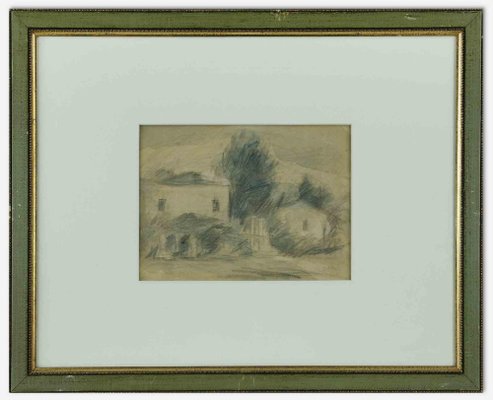 Ardengo Soffici, Landscape, Drawing in Pencil, 1930s-ZCI-1769967