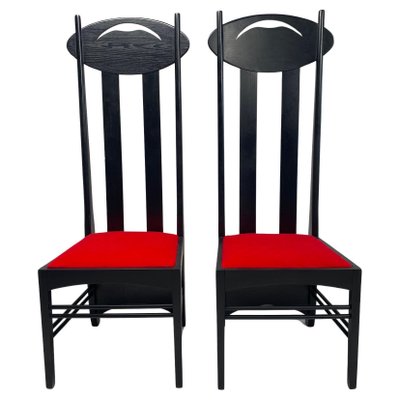 Argyle Chairs attributed to Charles R Mackintosh for Atelier International, 1990, Set of 2-KKZ-1814249