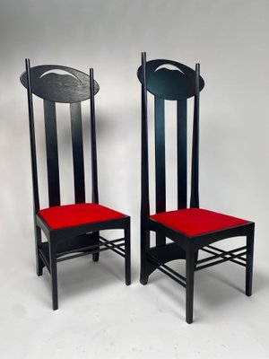 Argyle Chairs attributed to Charles R Mackintosh for Atelier International, 1990, Set of 2-KKZ-1814249