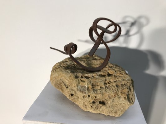 Ariel Elizondo Lizarraga, Au sommet, 2023, Steel & Stone Sculpture-QNR-1769626