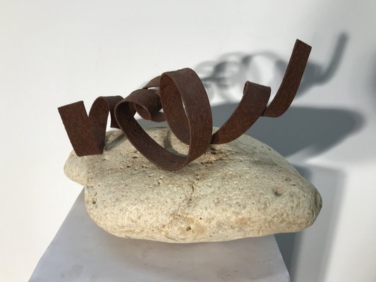 Ariel Elizondo Lizarraga, Conque, 2023, Stone & Corten Steel Sculpture-QNR-1769059