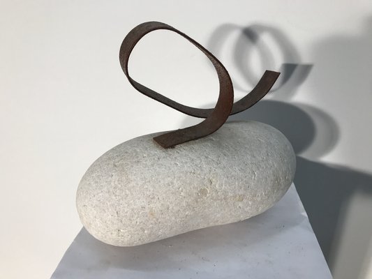 Ariel Elizondo Lizarraga, Le sauteur, 2023, Stone & Corten Steel Sculpture-QNR-1769078