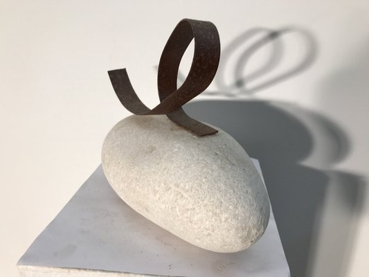 Ariel Elizondo Lizarraga, Le sauteur, 2023, Stone & Corten Steel Sculpture-QNR-1769078