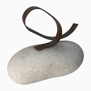 Ariel Elizondo Lizarraga, Le sauteur, 2023, Stone & Corten Steel Sculpture-QNR-1769078