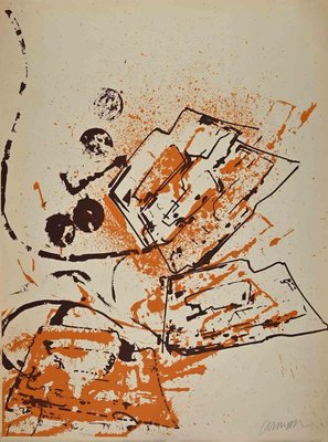 Arman, Abstract Composition, 1980s, Lithograph-ZCI-1760454